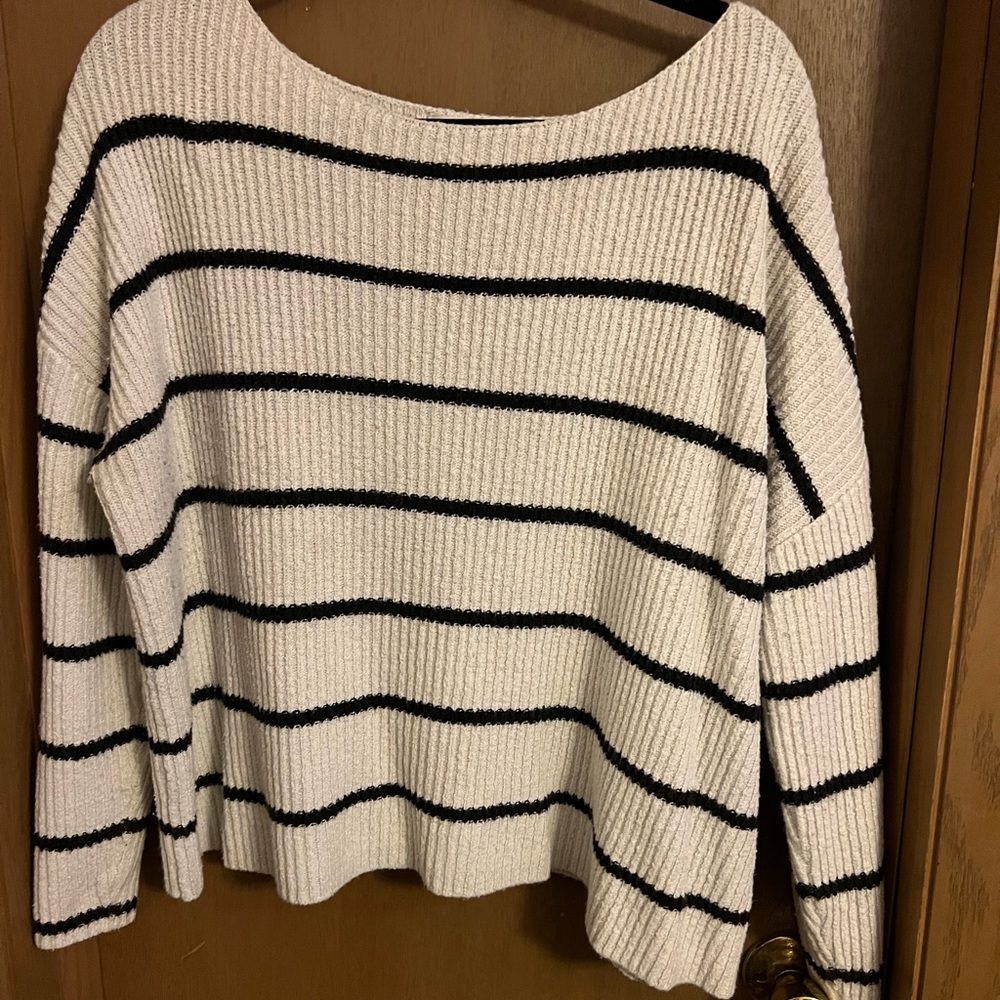 Cropped long sleeve sweater